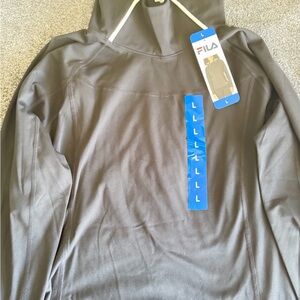 Fila Black Hooded Performance Top